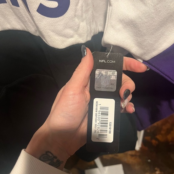 NWT Men’s 3XL New Era Baltimore Ravens Colorblock Raglan Fleece Hoodie - Picture 5 of 6